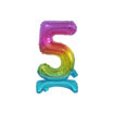 Picture of STANDING FOIL BALLOON 5 RAINBOW 38CM